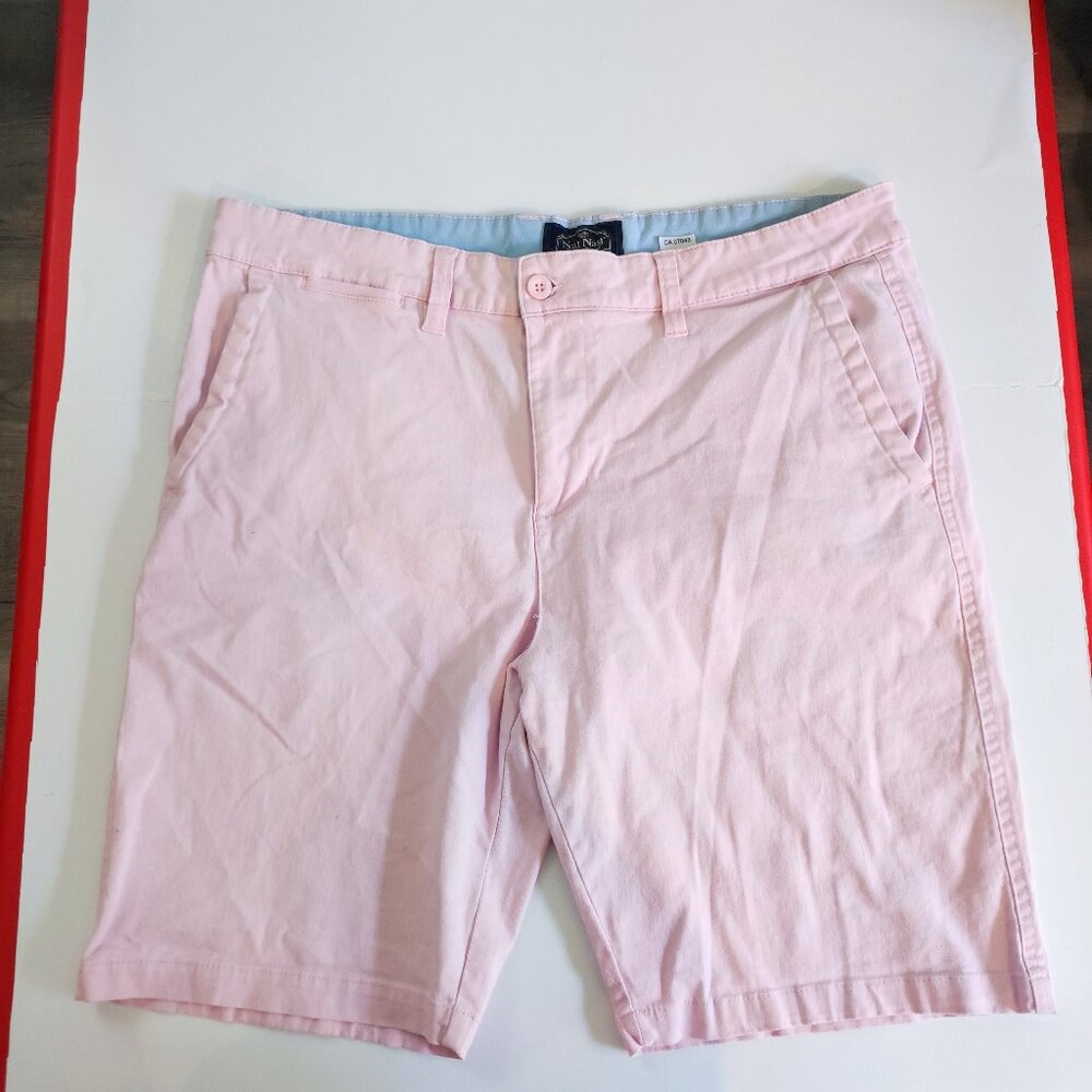 Nat Nast flat front casual shorts muted pink men's size 36